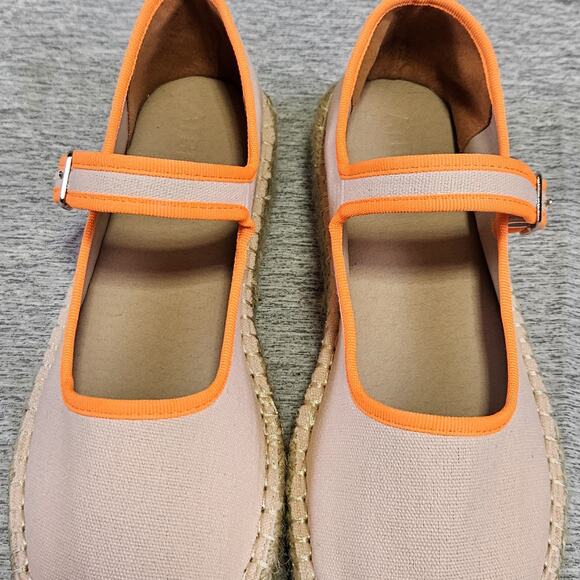 Atbell Mary Jane Platform Espadrilles Womens 38 Pink Casual Boho Canvas Buckle - Picture 7 of 15